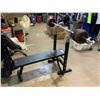 Image 1 : BENCHPRESS WITH BAR AND WITH TWELVE 10LBS WEIGHTS
