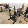 Image 2 : BENCHPRESS WITH BAR AND WITH TWELVE 10LBS WEIGHTS