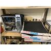 Image 1 : COMPUTER TOWER (NO HARD DRIVE) AND 4 PACKS OF INTERLOCKING VINYL FLOOR AND WALL TILE BLACK