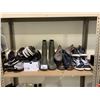 Image 2 : ASSORTED STORAGE LOCKER GOODS: SHOES, BINS, CAR LIQUIDS, AND MORE