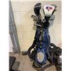Image 1 : GOLF BAG WITH ASSORTED CLUBS AND BALLS