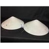 Image 1 : 2 MILK GLASS HANGING LIGHT FIXTURES