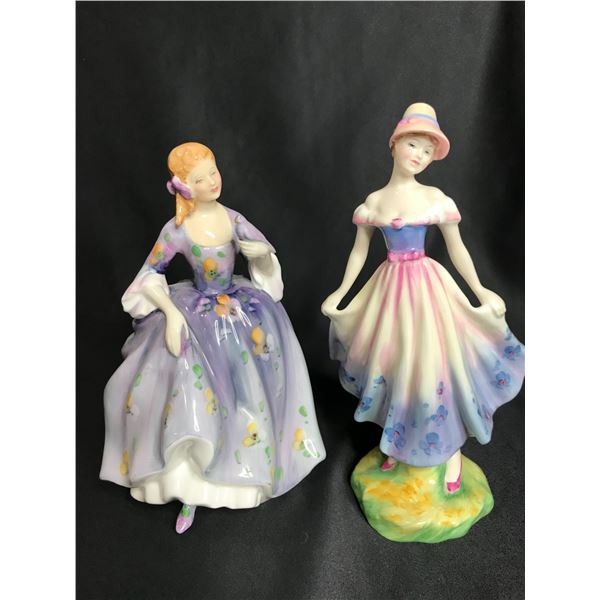 2 ROYAL DOULTON PORCELAIN FIGURINES; NICOLA AND MADELEINE