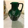 Image 2 : 2 VASES AND ONE HAND PAINTED POURER