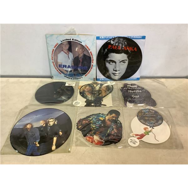 8 VINYL RECORDS ARTISTS INCLUDE PRINCE, MADONNA, PAUL ANKA, BEE GEES, ERASURE, MARC ALMOND,