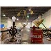 Image 2 : ASSORTED COLLECTABLES INCLUDING; LAMPS, SHIP THEMED CLOCK, VINTAGE GAS CAN AND MORE