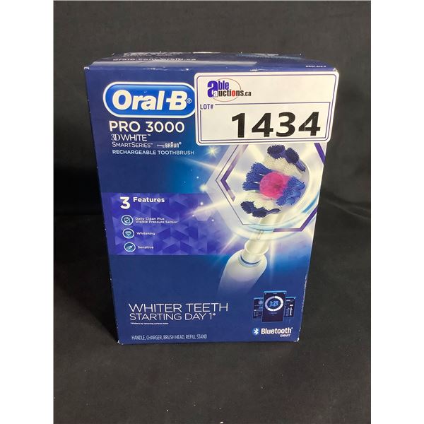 *NEW* ORAL-B PRO 3000 3DWHITE SMARTSERIES RECHARGEABLE TOOTHBRUSH