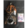 Image 2 : WUSTHOF DREIZACK KNIFE BLOCK SET, HAND CARVED TRIBAL MASK FROM KENYA TITLED "JAMBO" & UPPER DECK