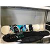 Image 1 : RIDE 157 SNOWBOARD WITH BINDINGS DAKINE BAG AND 3 SETS OF GOGGLES