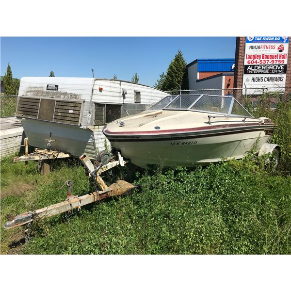 BOAT ON TRAILER, NO REGISTRATION