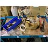 Image 2 : 3 TIER ROLLING PUSH CART WITH CONTENTS INCLUDING; ASSORTED EXTENSION CORDS, LIGHT SWITCHES, CIRCUIT
