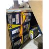 Image 2 : 2 TIER ROLLING CART 88"X27" WITH CONTENTS INCLUDING; OIL FILTERS, OIL PANS, OIL GUN & MORE