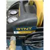 Image 2 : AIR COMPRESSOR, TNT 72704, 3 GALLON OIL LESS. MINIMAL USE. WITH AIR LINE, TIPS AND NEW 18 GAUGE BRAD