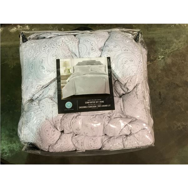 MARTHA STEWART PERCALE COMFORTER SET KING SIZE
