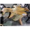 Image 1 : CARVED LIVE EDGE COFFEE TABLE 40"X32"