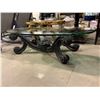 Image 2 : GLASS TOP COFFEE TABLE 57-1/2X35-1/2"