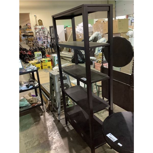 4 TIER SHELVING UNIT WITH 2 DRAWERS