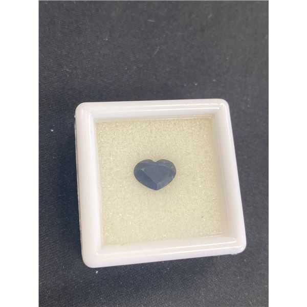 DARK BLUE SAPPHIRE 1.42CT, HEART CUT, OPAQUE, EXCELLENT LUSTER, MADAGASCAR, UNTREATED