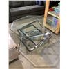 Image 2 : MODERN OCTAGONAL GLASS TOP COFFEE TABLE 42"X42" (BASE UNATTACHED)