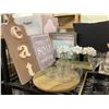 Image 2 : ASSORTED HOME DECOR INCLUDING; SERVING TRAYS, ASSORTED GLASSWARE, DECORATIVE APPLES & MORE