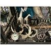 Image 2 : ASSORTED HOME DECOR INCLUDING; ANTLERS, FAMILY SIGN, CLOCK & MORE