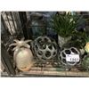 Image 2 : ASSORTED HOME DECOR INCLUDING; LANTERNS, PINEAPPLE STATUE, FLORALS & MORE