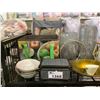 Image 2 : ASSORTED HOME DECOR INCLUDING; VASES, FRUIT DISH, FABRIC BOX & MORE