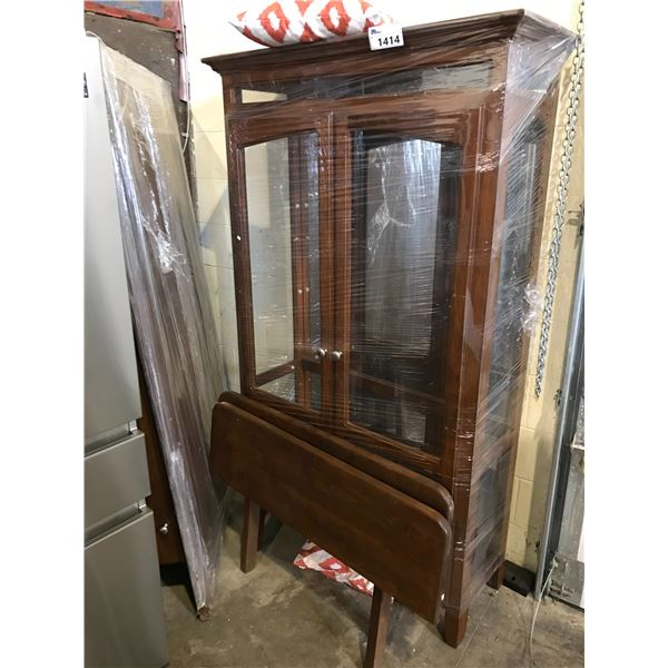 CHINA CABINET NO SHELVES, TABLE TOP NO LEGS AND MORE