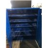 Image 2 : 2 DOOR METAL STORAGE CABINET WITH KEY