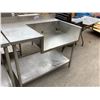 Image 1 : 2 TIER  STAINLESS STEEL EQUIPMENT TABLE 48X30X36