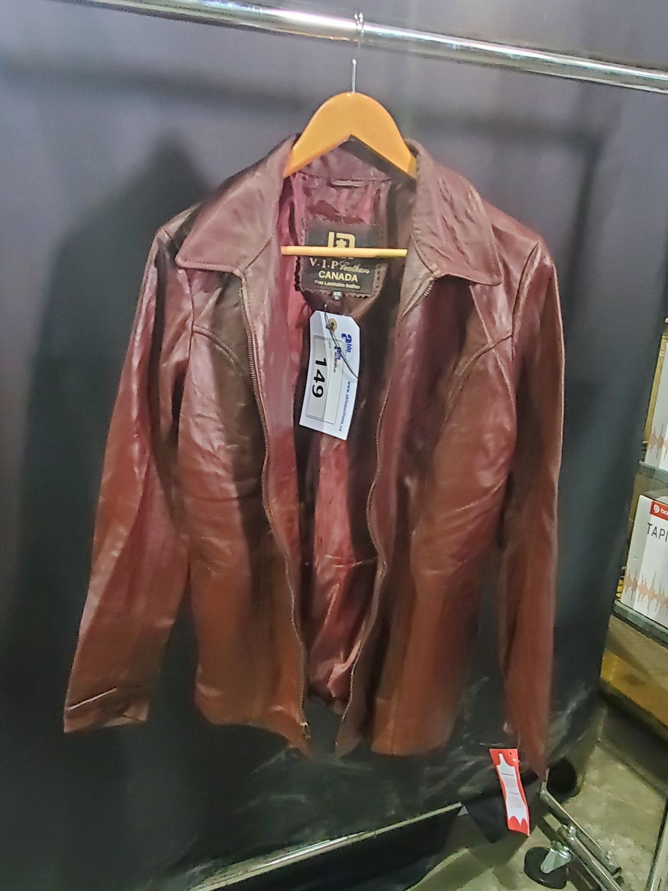 *NEW WITH TAGS* VIP LEATHERS CANADA FINE LAMBSKIN LEATHER JACKET SIZE ...