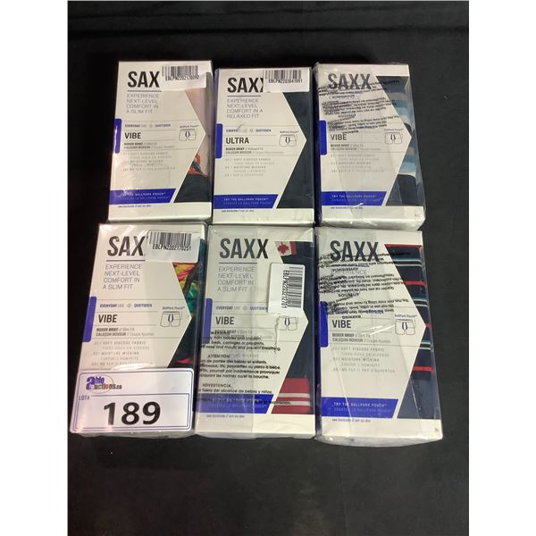 *ALL NEW* 6 BOXES OF SAXX UNDERWEAR SIZE MEDIUM