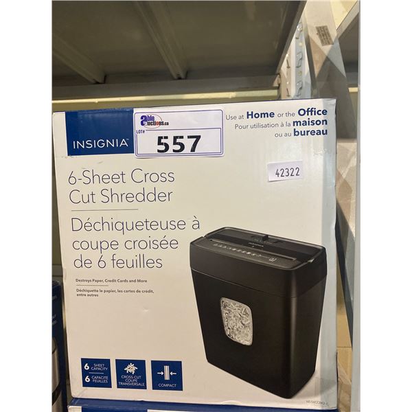 INSIGNIA 6 SHEET CROSS CUT SHREDDER