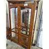 Image 2 : CURIO CABINET (MISSING SHELVES & 1 PANE OF DOOR GLASS) & TABLE (NO LEGS)