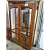 Image 2 : CURIO CABINET (MISSING SHELVES & 1 PANE OF DOOR GLASS) & TABLE (NO LEGS)