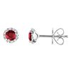 Image 1 : Natural  Red Ruby Earrings