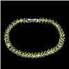 Image 1 : Natural Untreated Peridot 6x3 MM Bracelet
