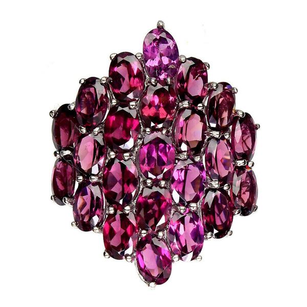 Natural Unheated  Rhodolite Garnet Ring