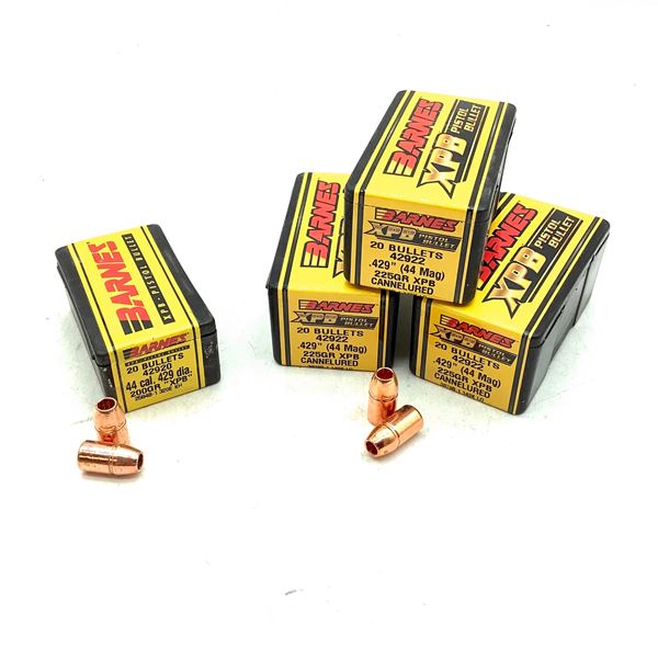 Barnes XPB 44 Mag (.429") Projectiles, 80 Qty