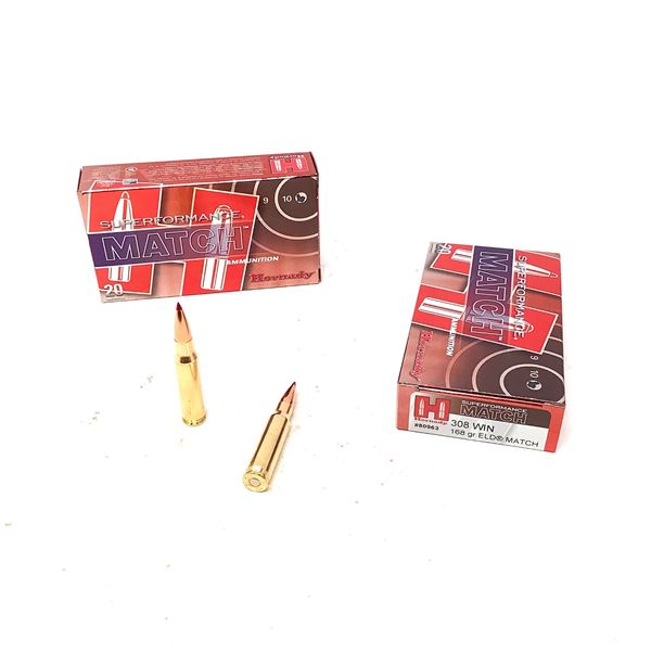 Hornady Superformance Match 308 Win 168 Grain ELD Ammunition, 40 Rounds