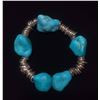 Image 2 : London Links 925 and turquoise, collectible vintage charm bracelet.