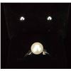Image 1 : New Freshwater Pearl Ring & Silver Stud Earring Set, 925 Stamped Sterling, size 7.5.