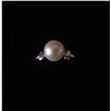 Image 2 : New Freshwater Pearl Ring & Silver Stud Earring Set, 925 Stamped Sterling, size 7.5.