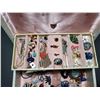 Image 1 : Mele Jewelry Box Full of Odds n' Ends, Earring Singles, Buttons, Pendants...