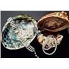 Image 1 : She Sells Sea Shells! Two Genuine Beautiful Abalone Shells with Faux Pearls