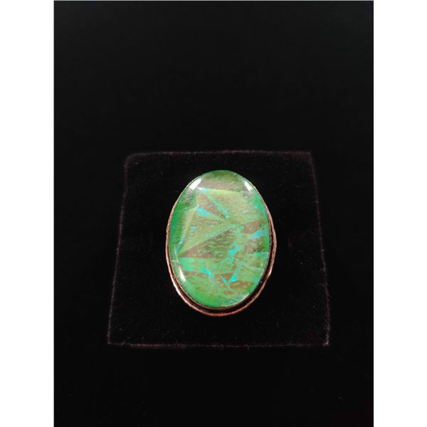 Fire Australian Triplet Opal Ring 925 stamp. Size 8