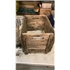 Image 8 : WOOD GARDEN DECOR, CHAIR, BOX, TURTLE WITH INPIRATIONAL PLAQUES AND METAL BASKETS