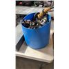 Image 2 : BUCKET AND CASE OF TOOLS, POWER TOOLS, TILE SAW