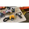 Image 2 : AIR IMPACT GUN, RYOBI CORDLESS CIRCULAR SAW, DEWALT CORDLESS FLASHLIGHT, RYOBI CHARGER
