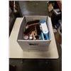 Image 1 : BOX OF SHOE SHINING AND CARE SUPPLIES
